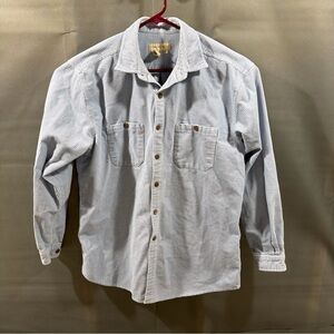 The Territory Ahead Shirt Sz L Tall Blue Corduroy Textured Shirt / Read Desc
